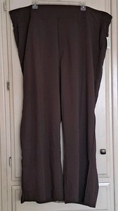 Old Navy 3x Stretch Tech Pants Brown Lightweight Wide Leg High Rise