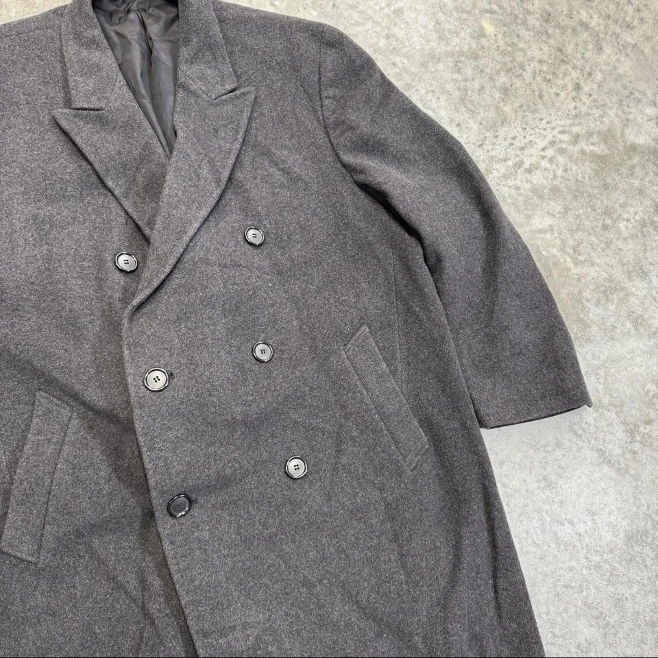 Abrigo Ralph Ralph Lauren Para Hombre R50 Gris Carbón Doble Pecho Topcoat Foto 3 de 4