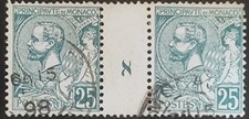 Timbre Monaco Millésime N 16 Obl 1898 Cote 1600€ État B  Signé 