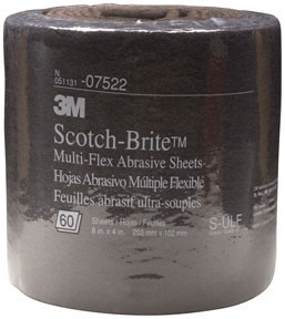 3M 3M-7522 Scotch-Brite Multi-Flex Abrasive Sheet Roll, Ultra Fine Grit, 8 in. x