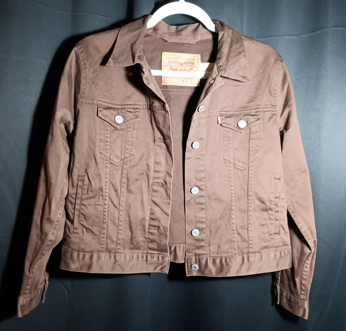 Rare Levi’s Sample Jacket Brown Stretch Denim Wom… - image 1