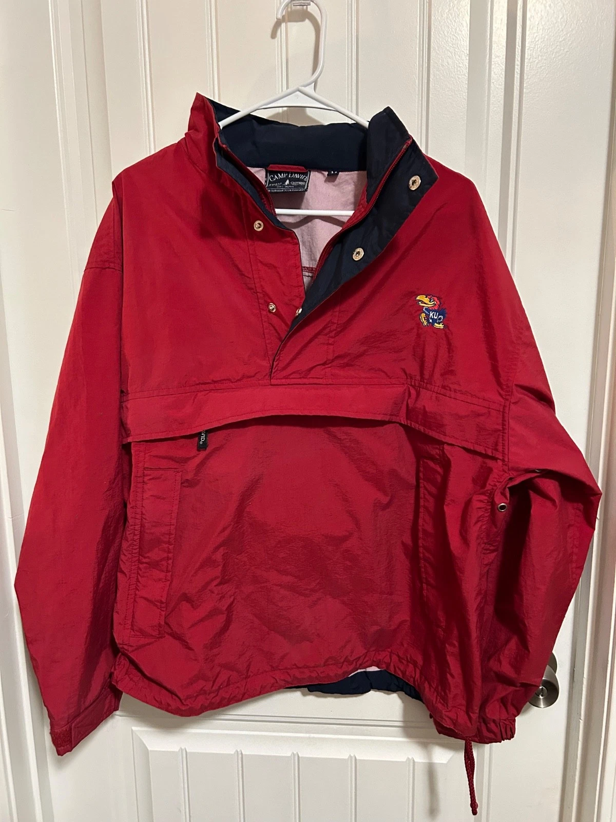 Kansas University Camp David Windbreaker Jacket Medium