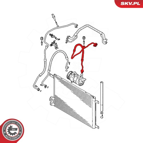 54SKV731 HIGH PRESSURE LINE AIR CONDITIONING SKV GERMANY NEW OE REPLACEMENT - Picture 6 of 9