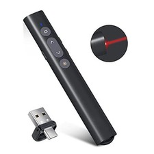 USB-A/USB-C Presentation Clicker for PowerPoint Presentations Red Light