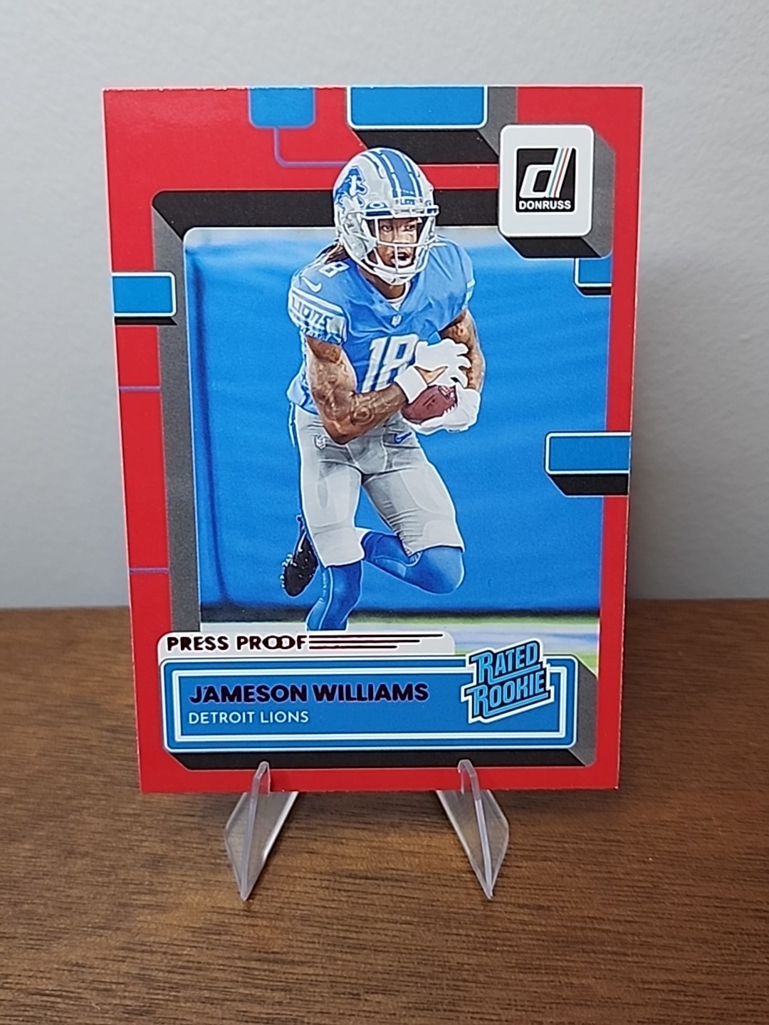 2022 Panini Donruss - Rated Rookie Jameson Williams #308 Press Proof Red (RC)