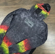 Pelagic Hoodie Mens XL Petrol Exo Tech Camo Performance 50+ UPF Fishing Vented