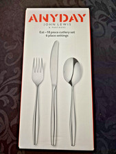 John Lewis ANYDAY Stainless Steel Cutlery Set, 18 Piece/6 Place Settings