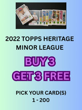 2022 Topps Heritage Minor League Pick / Choose Your Card 1-200 - Fill Your Set