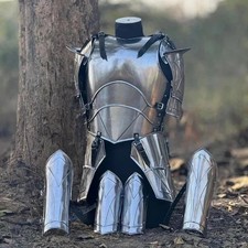 Medieval Knight Armor Costume Set Body Steel Armor Halloween Cosplay LARP Armor
