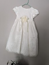 Bonnie Jean 5 White embroidered party dress