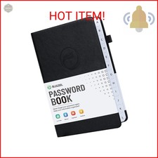 Password Book with Alphabetical Tabs, Hardcover Password Keeper, Password Notebo