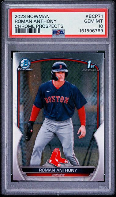 Topps 2023 Bowman Chrome Prospects Roman Anthony 1st Bowman BCP-71 PSA 10