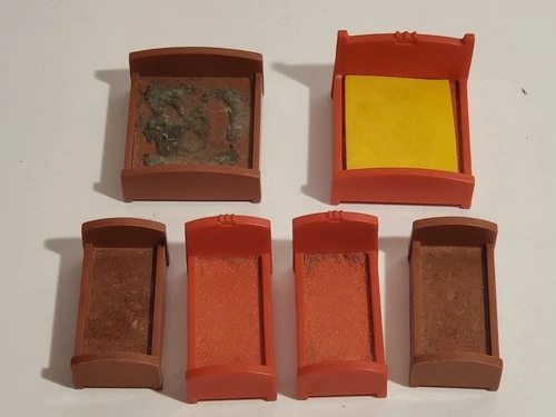 VTG FISHER PRICE LITTLE PEOPLE DOLL HOUSE BEDS ASSORTED LOT/6 BEDROOM FURNITURE