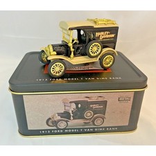 Harley Davidson 1913 Ford Model T Van Dime Bank Diecast 1:43 Limited Edition Tin