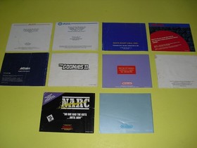 10 NES manual lot! Bases Loaded 1 & 2 Blaster Master Burgertime Goonies 76