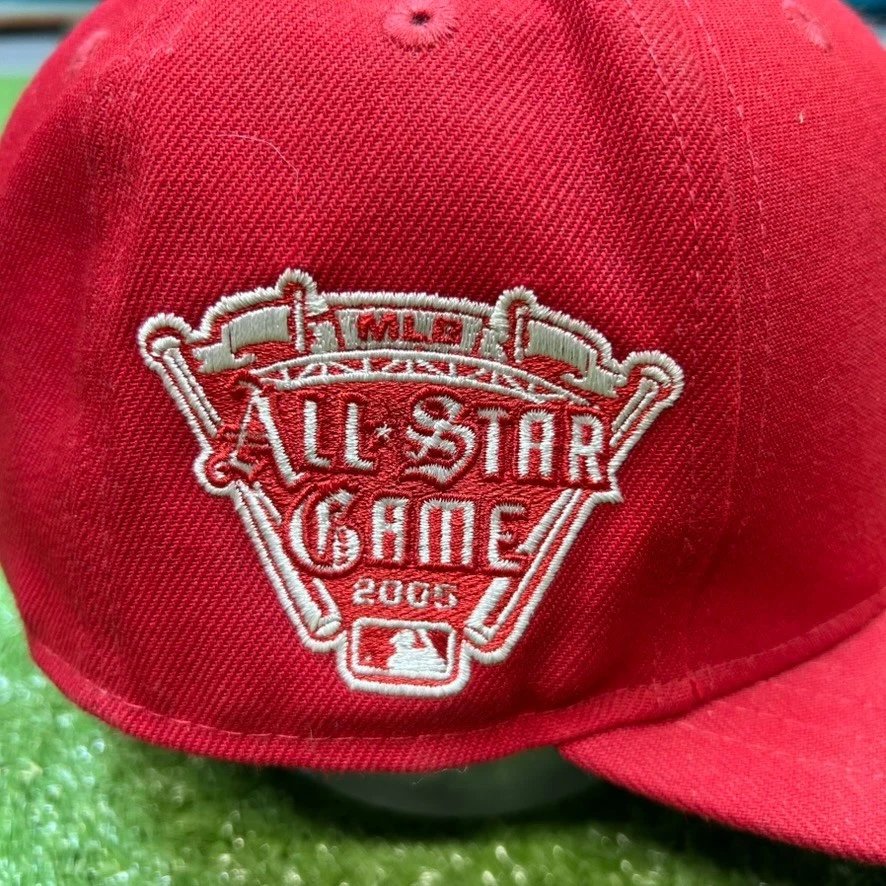 New Era 59FIFTY Detroit Tigers 2005 All Star Game Solid Red Fitted Hat 7 1/8 - Image 3 of 4