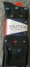 NWT NAUTICA 5-PACK PAIR CREW SOCKS-MEN--SIZE 6-12.5