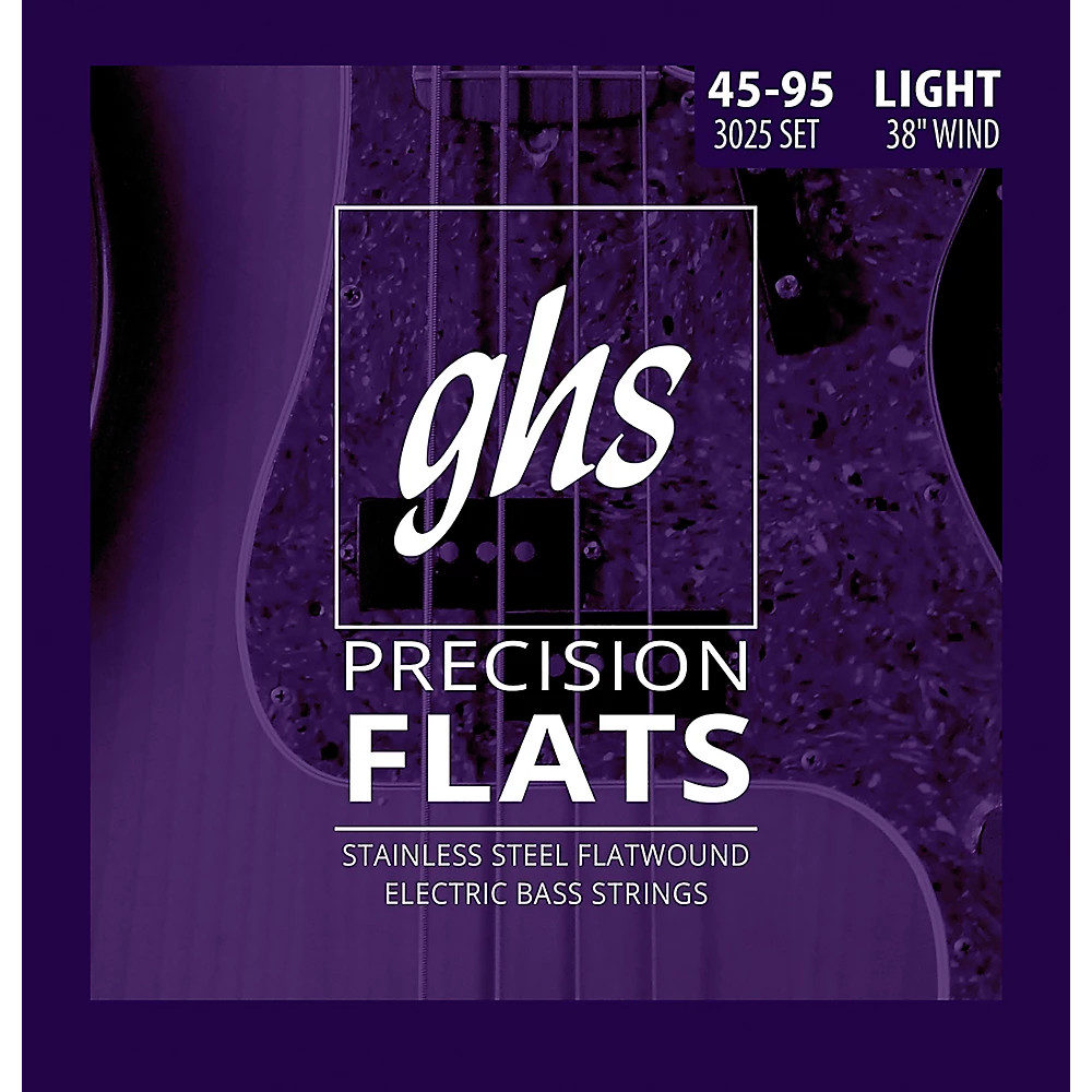 GHS Stainless Steel Precision Flatwound Electric Bass Strings 7090₽