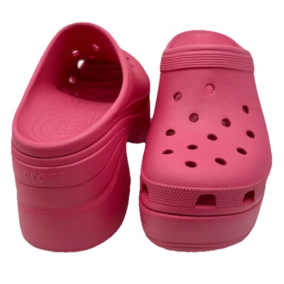 Crocs Siren Clogs Women High Heeled Platform Hyper Pink Barbie Bratz W11 M9 New