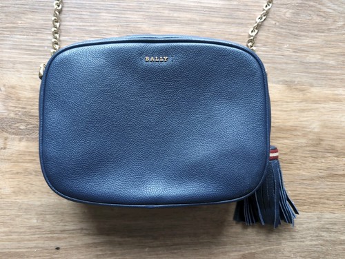 EUC Bally Camera Style Crossbody Bag - Marine Blue