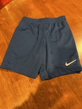 Nike Boys Athletic Mesh Shorts Blue Size 5 Elastic Waist Sports Gym Training