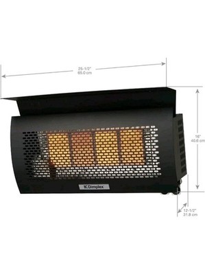 Dimplex Dgr32wng Patio Heater Wall Mounted Natural Gas Infrared 31,500 Btu