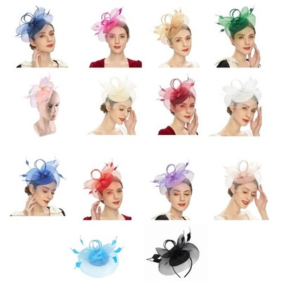 Vintage Pillbox Hat with Veil Fascinator for Wedding Party Mrs. Maisel