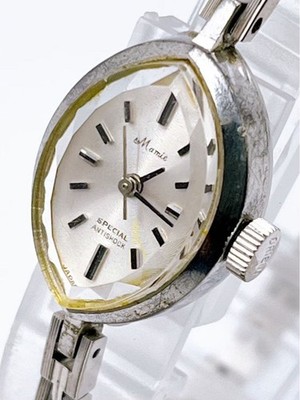 ORIENT Mamie S1434 Wristwatch Silver Vintage Timepiece Authentic Rare