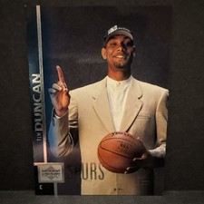 Upper Deck 1997-98 Tim Duncan Rookie #114 San Antonio Spurs NBA Basketball Card. rookie card picture