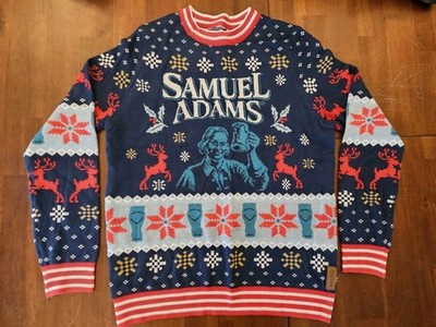 Samuel Sam Adams Beer Tipsy Elves Mens Large Ugly Christmas Sweater