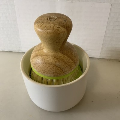 Full Circle Bubble Up Soap Dispenser & Brush Set - Modern Kitchen Accessory