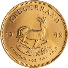 1982 1 oz South African Gold Krugerrand Coin 4702.46 per troy oz
