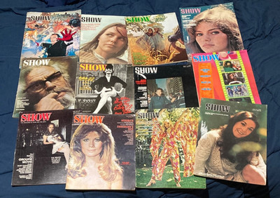 (12) SHOW THE MAGAZINE LOT JAN - SEP 1970 CATCH 22 JACKIE KENNEDY BEATLES