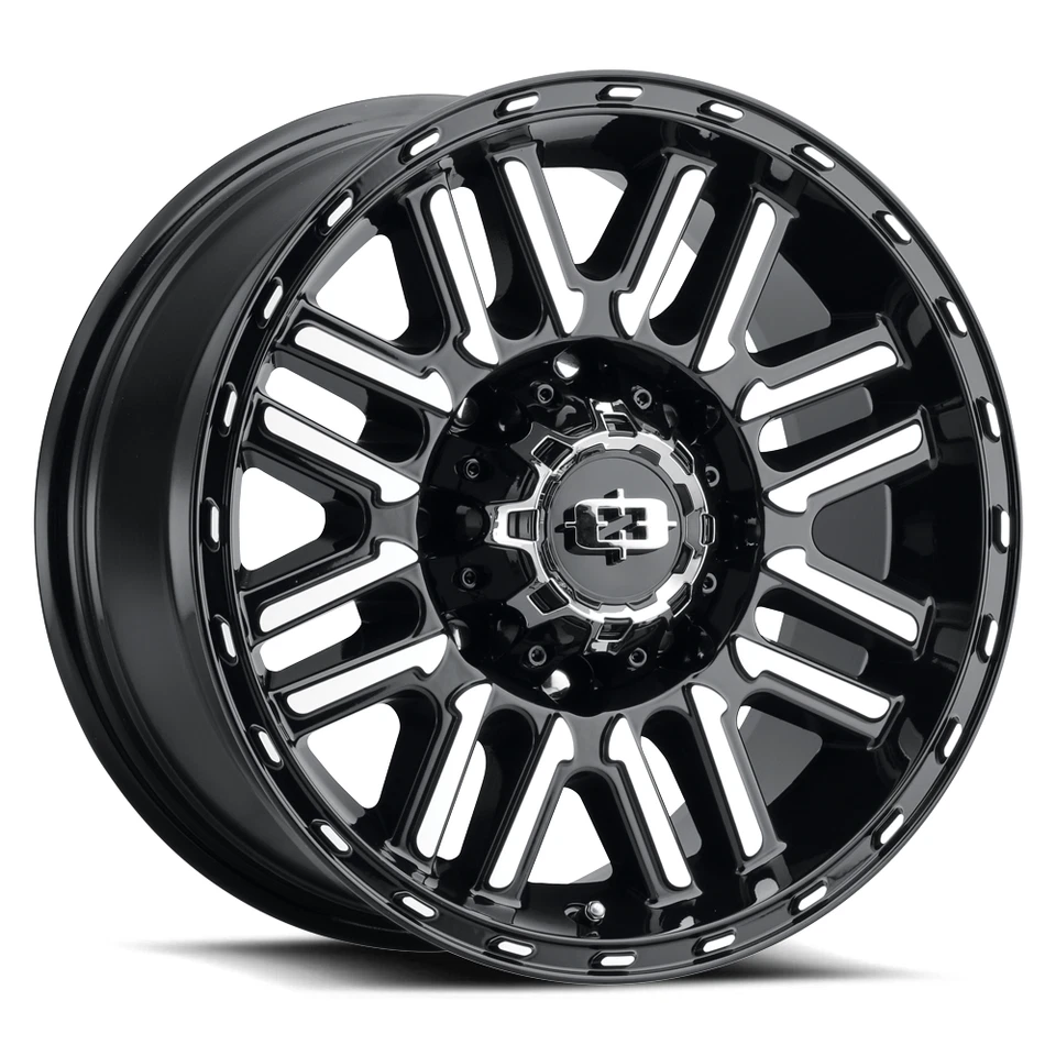 Juego 4 Llantas 16" Vision Off Road 348 Nexus Negro Brillante Mecanizadas 8x6.5 Llantas 0mm Foto 2 de 4