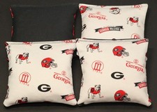 GEORGIA BULLDOGS CORNHOLE BEAN BAGS Baggo Toss Tailgate Set of 4 ACA Reg. Bags