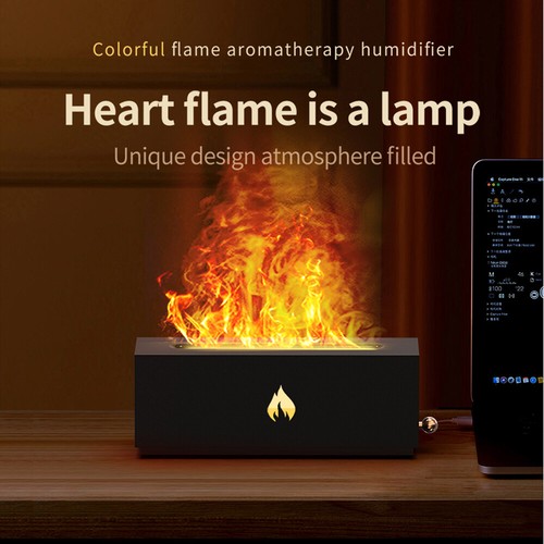 320ml USB Air Humidifier Timer Essential Oil Aroma Diffuser 7 Color 3D Flame USA - Picture 3 of 13