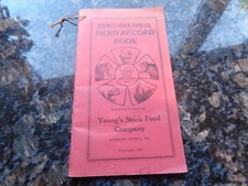 ANTIQUE BOOK/OBSTETRICAL TABLE FOR COWS/YOUNG;S STOCK FOOD CO/ROARING SPRINGS PA