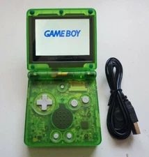 Nintendo Game Boy Advance GBA SP Clear  green System AGS 101 ips v5 lcd