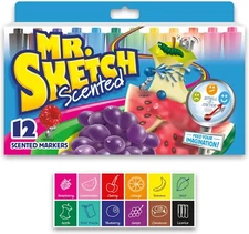Mr. Sketch Chiseled Tip Marker 12 Assorted Scented Markers
