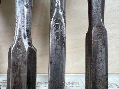 Vintage Japanese Chisel 9set Nomi /Hand Plane Saw Iron Hammer Hand Tool/d69 - Picture 17 of 24