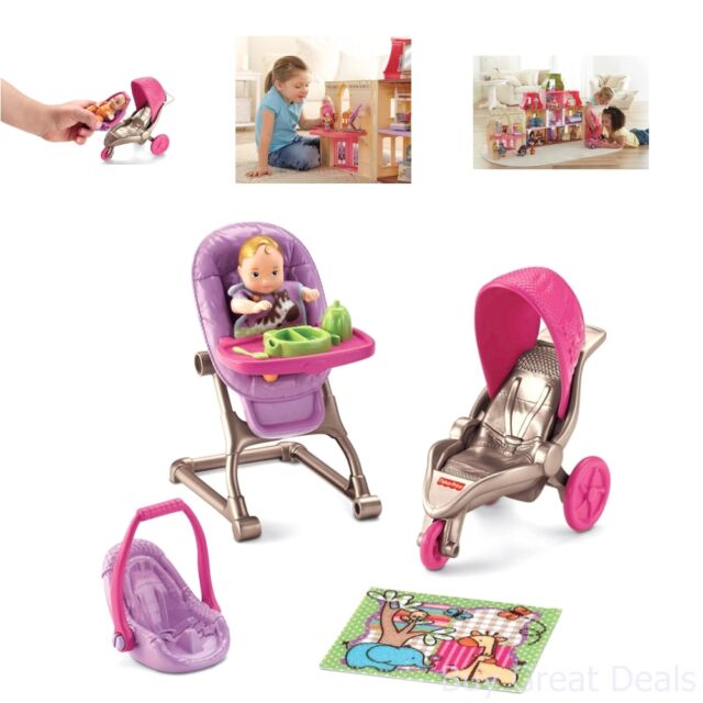 pink and purple strollers