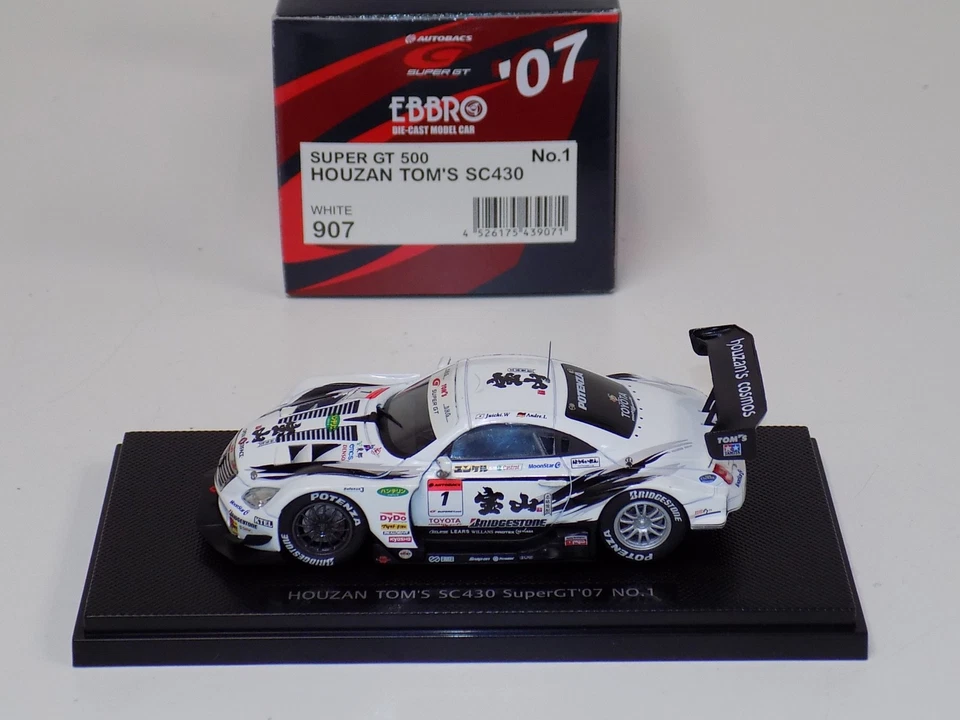 1/43 Ebbro Houzan Tom's Lexus SC430 Super GT 500 2007 coche #1 #907 Foto 4 de 4