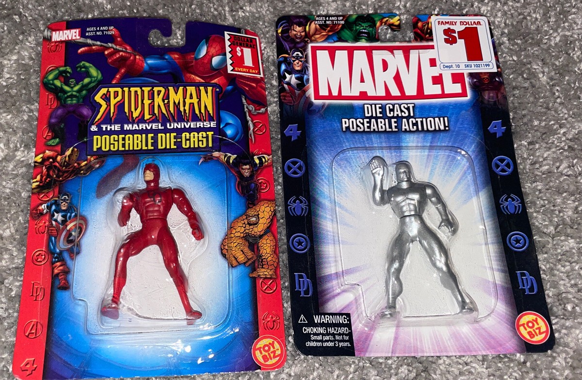 Marvel ToyBiz 2002 Lot Of 6 X-men Spider-Man Wolverine Die Cast