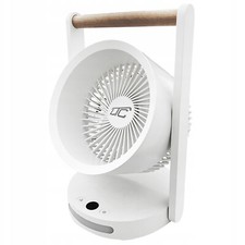 Table Fan Cordless Wireless LCD Display Night Light 5 Speed Settings USB