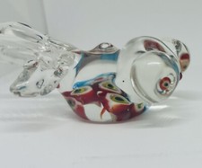 Rare find Murano Glass Panda Telescope Millefiori Fish Ornament 1960 