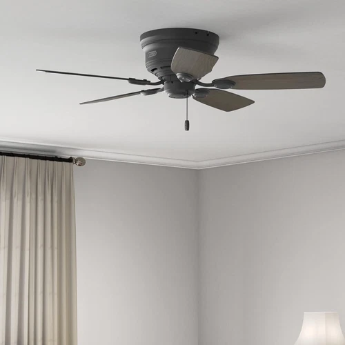 Hunter Fan Company 52392 Low Profile Ceiling Fan, Matte Black - Picture 4 of 6
