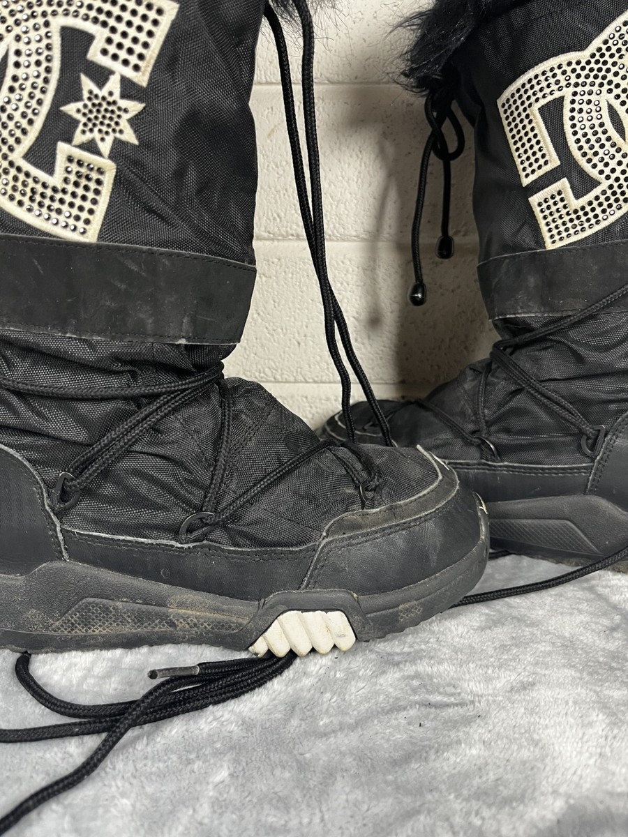 VTG DC Chalet 2.0 LE Snow Boots Women's 5-6 BlackFaux Fur