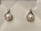 *NEW ITEM* GORGEOUS Kay Jewelers Sterling Silver “CULTURED PEARL” Weave Earrings — photo 1