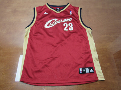 Lebron James Cleveland Cavs Baskebtall Jersey Youth XL 18-20 Red Reebok NBA #23