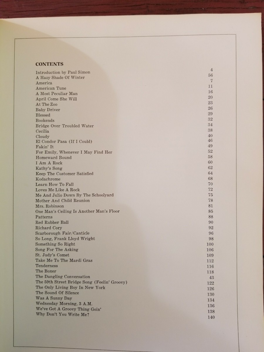 SONGS OF PAUL SIMON SONGBOOK 1973 EASY GUITAR | eBay